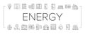 energy efficient technology green icons set vector Royalty Free Stock Photo