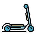 Energy electric scooter icon color outline vector Royalty Free Stock Photo