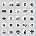 Energy, electricity, power icons Signs and Symbols Royalty Free Stock Photo