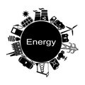 Energy, electricity, power vector background Royalty Free Stock Photo