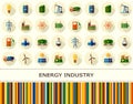 Energy, electricity, power vector background. Royalty Free Stock Photo