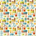Energy, electricity, power vector seamless background Royalty Free Stock Photo