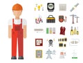 Energy electricity vector power icons battery illustration industrial electrician voltage electricity factory safety