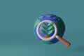 Energy and environmental concept : Ecology Research 3D illustration