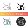 Energy equipment installation price icon