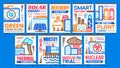 Energy Factory Creative Promo Posters Set Vector