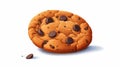 Energy-filled Illustration Of A Chocolate Chip Cookie In 32k Uhd