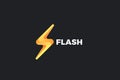 Energy Flash Lightning Bolt Logo Design Vector template. Power Battery Technology Logotype icon tech