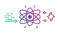 Energy Flow into Atom, Scientific Research Power Icon, vector design Generative AI Royalty Free Stock Photo