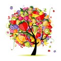 Energy fruit tree for your design Royalty Free Stock Photo