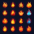 energy game fire flame ai generated Royalty Free Stock Photo