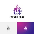 Energy Gear Hot Fire Flame Industry Logo Royalty Free Stock Photo