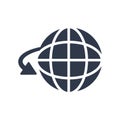 Energy globe icon vector sign and symbol isolated on white background, Energy globe logo concept Royalty Free Stock Photo