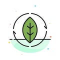 Energy, Green, Source, Power Abstract Flat Color Icon Template