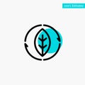 Energy, Green, Source, Power turquoise highlight circle point Vector icon