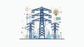 Energy Grid Icon for Power and Energy Industry Professionals Royalty Free Stock Photo