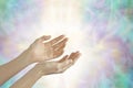 Energy healer with open hands Royalty Free Stock Photo