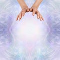 Energy healer sending out high vibrational energy Royalty Free Stock Photo