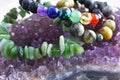 Energy Healing Bracelet and Amethyst Geodge