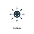 Energy icon. Creative element design from community icons collection. Pixel perfect Energy icon for web design, apps, software, Royalty Free Stock Photo
