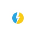 energy icon lightning icon vector Royalty Free Stock Photo