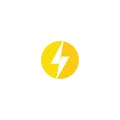energy icon lightning icon vector Royalty Free Stock Photo
