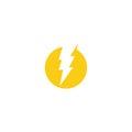 energy icon lightning icon vector Royalty Free Stock Photo