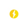 energy icon lightning icon vector Royalty Free Stock Photo