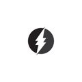 energy icon lightning icon vector Royalty Free Stock Photo
