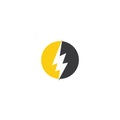 energy icon lightning icon vector Royalty Free Stock Photo
