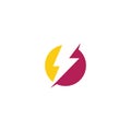 energy icon lightning icon vector Royalty Free Stock Photo