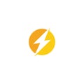 energy icon lightning icon vector Royalty Free Stock Photo