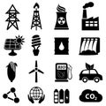 Energy icon set Royalty Free Stock Photo