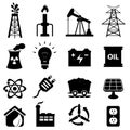 Energy icon set Royalty Free Stock Photo