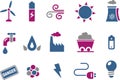 Energy Icon Set Royalty Free Stock Photo
