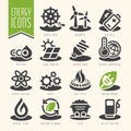 Energy icon set. Royalty Free Stock Photo