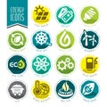 Energy icon set. Royalty Free Stock Photo