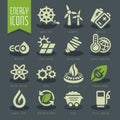 Energy icon set. Royalty Free Stock Photo