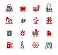 Energy Icon Set // Redico Series Royalty Free Stock Photo