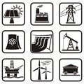 Energy icons Royalty Free Stock Photo
