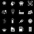Energy icons - black series Royalty Free Stock Photo