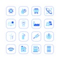 Energy icons - blue series