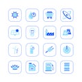 Energy icons - blue series Royalty Free Stock Photo