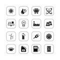 Energy icons - BW series Royalty Free Stock Photo