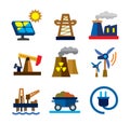 Energy icons Royalty Free Stock Photo