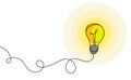 Energy and idea symbol, light bulb.