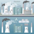 Energy Industry Air Pollution Cityscape Royalty Free Stock Photo