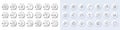Energy inflation, Vip phone and Eco power line icons. For web app, printing. Line icons. Vector