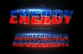 Energy letters set. Electric voltage or storm lightning style vector latin alphabet. Font for events, promotions, logos