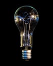 Energy light bulb on black background Royalty Free Stock Photo